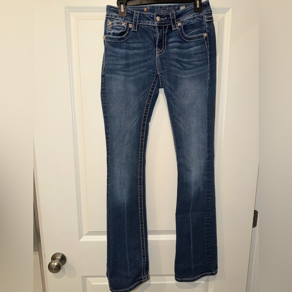 🛑SOLD 🛑 Miss Me Dark Blue Flare Jeans